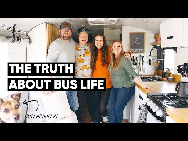 The TRUTH about BUS LIFE || First Year Of Full Time Travel Questions Answered