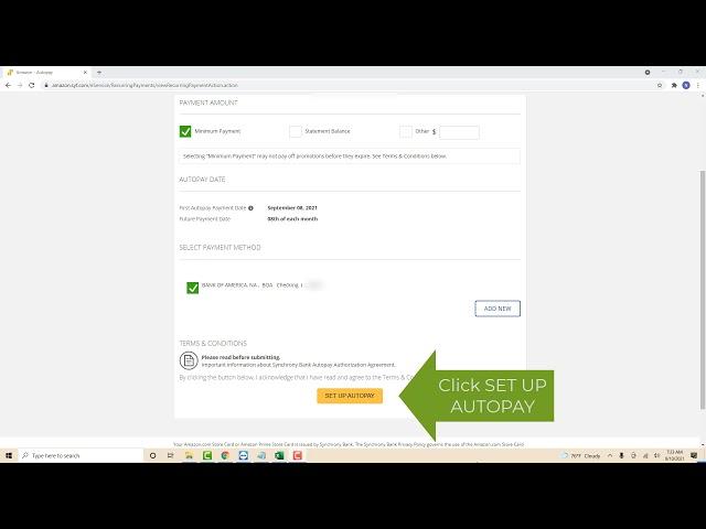 How to Set Up Auto Pay On Amazon Credit Card