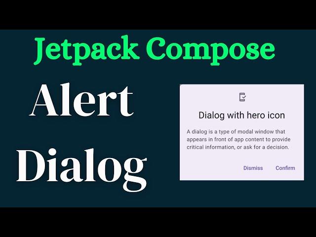 Jetpack Compose Material 3 Complete Tutorial Kotlin Android Studio 3: Dialog Box