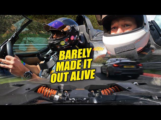 HE ALMOST DIED *No Clickbait* w His KTM X-Bow! // Nürburgring