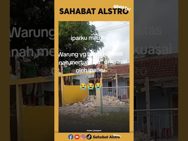 Pemilik warung hancurkan warungnya, gegara mau dikuasai kakak iparnya