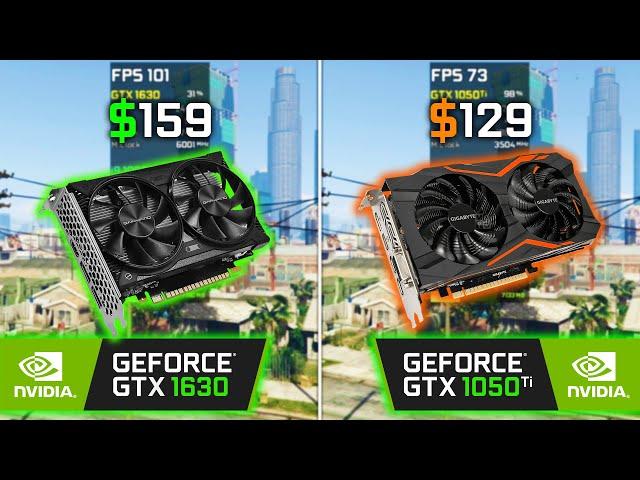 GTX 1630 vs GTX 1050 Ti - Test in 9 Games