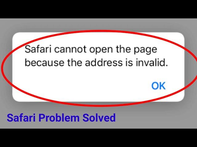 safari cannot open the page because the adress is invalid | Fix safari cannot open address invalid