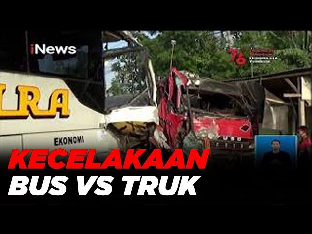Kecelakaan Bus Vs Truk Terjadi di Jombang, Penumpang: Sopir Bus Super Cepat! #iNewsSiang 08/08