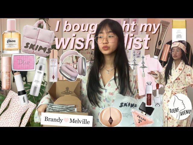 BUYING MY *ENTIRE* WISHLIST + HUGE HAUL online shop with me (sephora, brandy meville, skims…)