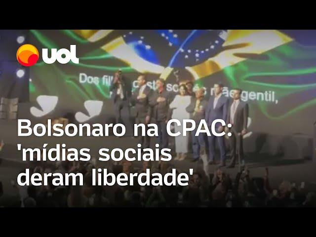 Bolsonaro na CPAC: 'mídia sociais deram liberdade'