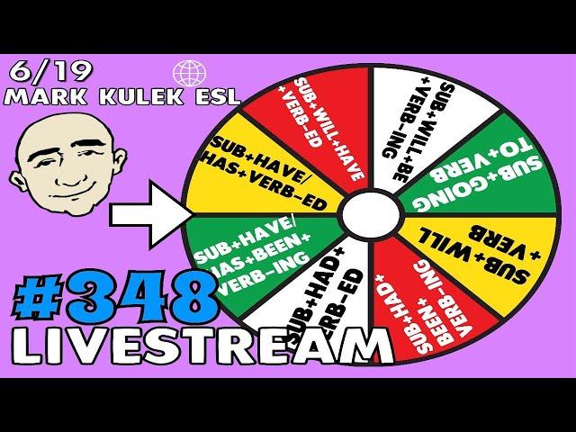 #348 Patterns - (the grammar wheel) | Mark Kulek ESL LiveStream Lesson - Learn English