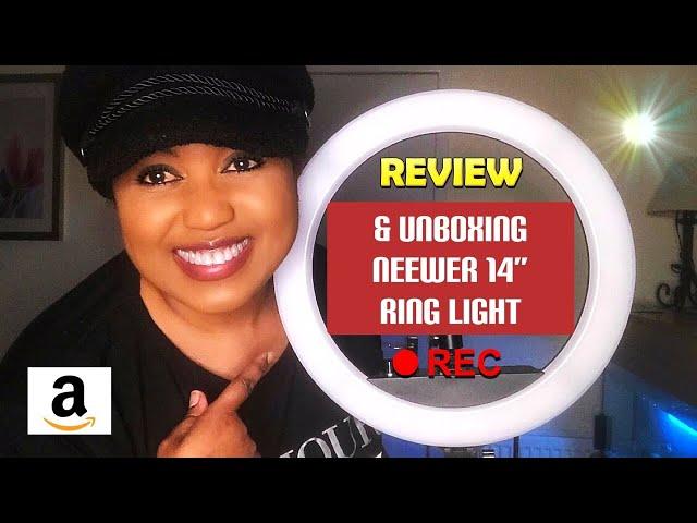 NEEWER 14-INCH OUTER DIMMABLE LED RING LIGHT KIT | UNBOXING & REVIEW | AMAZON #neewrringlight