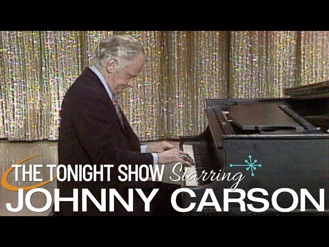 Art Carney Shows His Piano Skills and Johnny Jumps on the Drums | Carson Tonight Show