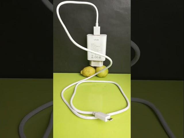 charging your phone with a lemon  #shorts #viral  #lifehacks #science #experiment