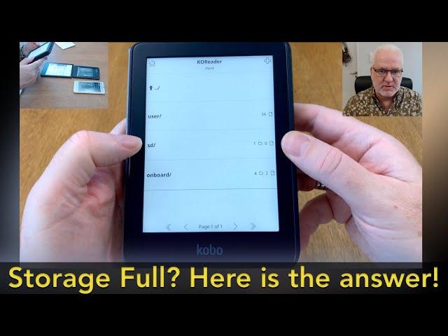 What to do if you get "storage Full" message on your Kobo e-Reader running KOReader?