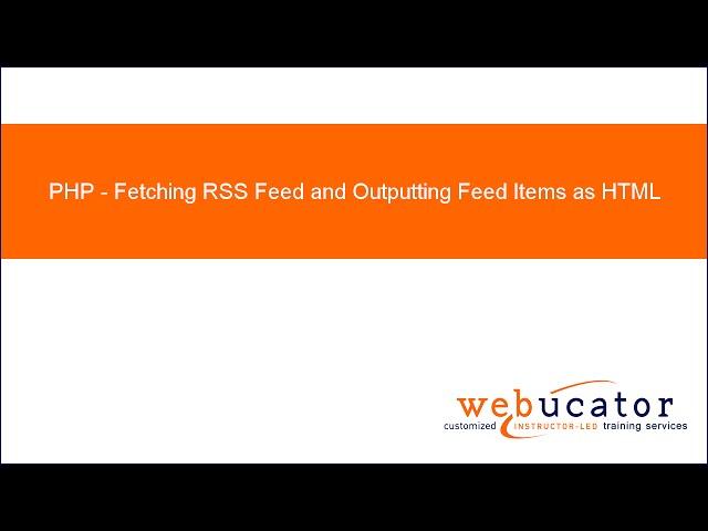 PHP Function for Fetching RSS Feed and Outputting Feed Items as HTML