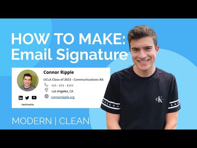 How to make a CUSTOM email signature [Clickable + works with Gmail]