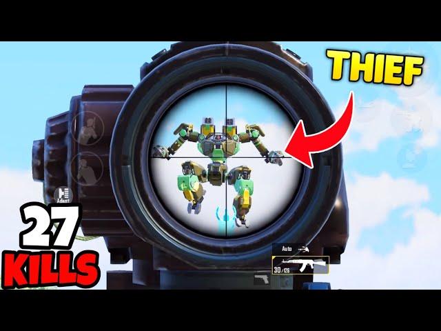 Enemies Stole My Mecha Robot And This Happened in BGMI • (27 KILLS) • BGMI Gameplay