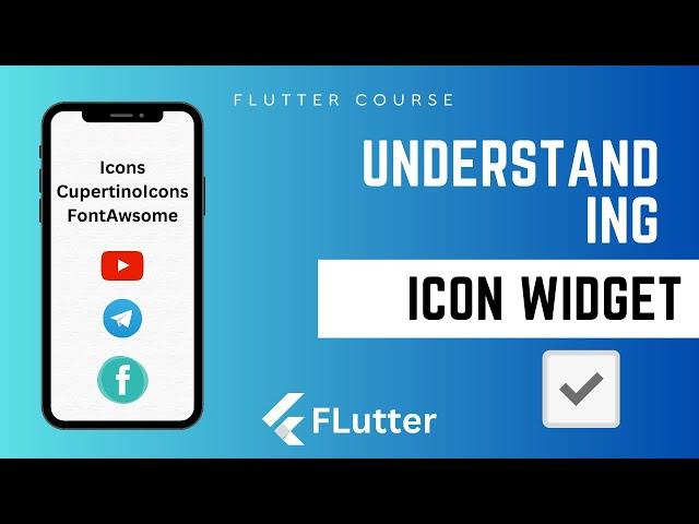 13 - Exploring Icon, CupertinoIcons, and Font Awesome Packages in Flutter | Course FLutter بالعربي