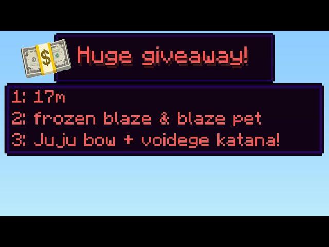 Huge hypixel skyblock giveaway! Millions of coins!