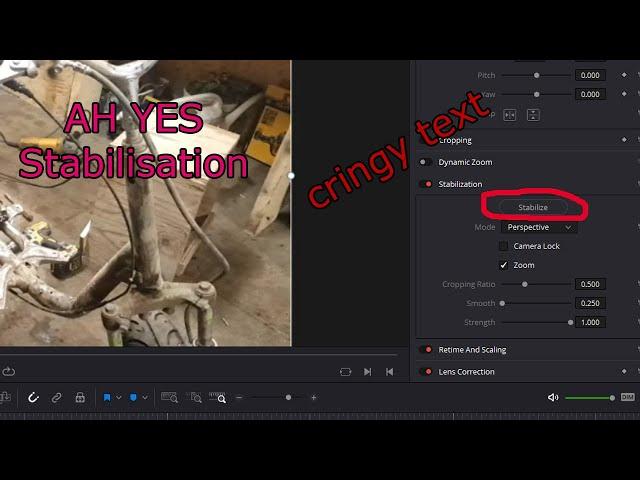 stabilize clip in resolve  - DaVinci Resolve