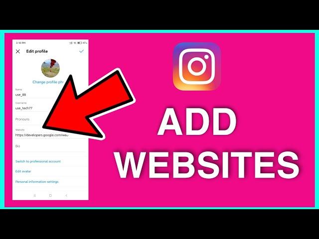 How to add website on instagram profile