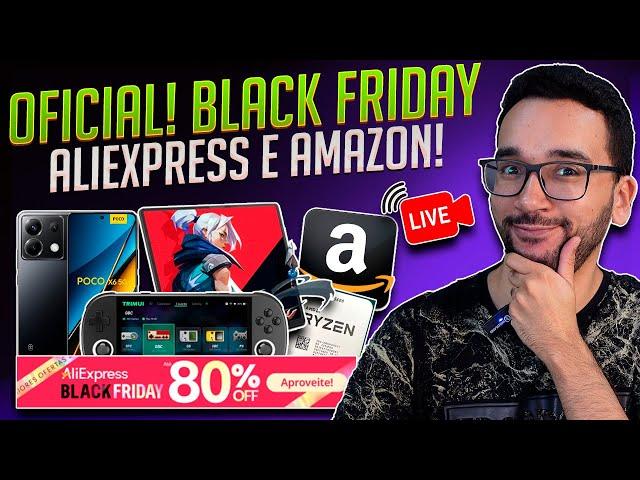 AO VIVO CORUJÃO! Black Friday AliExpress e Amazon! SORTEIO DE 100K: Headset, Teclado, Mouse!