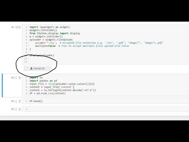 How to Upload /import  csv file in Jupyter using ipywidgets