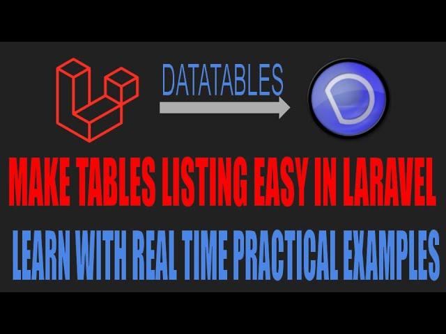 Datatables in Laravel: Default and AJAX with Examples #laravel  #datatables  #tables #ajax