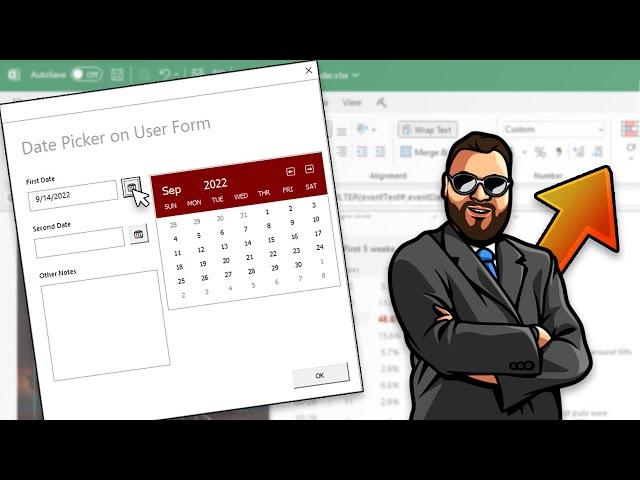 Date picker in user form for Excel ️