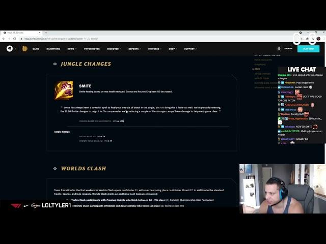 Tyler1 about Jungle Changes in patch 11.20