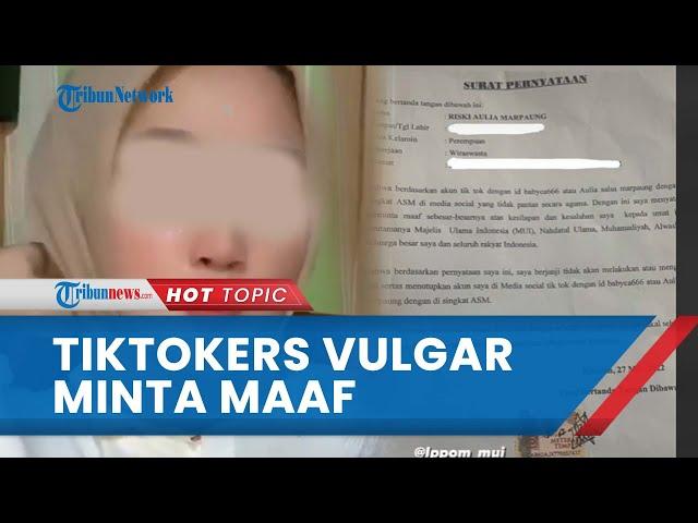 Tiktokers asal Asahan Aulia Salsa Marpaung Minta Maaf seusai Bikin Konten Vulgar, Minta Stop Dihujat