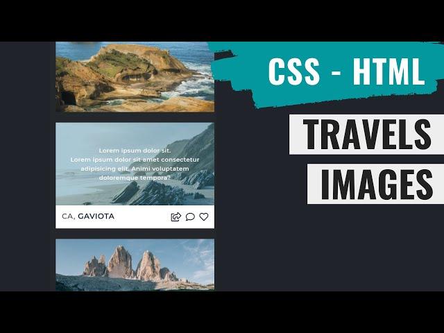 [ HTML | CSS ]  Responsive Travels Photo Gallery with Images Hover Effects