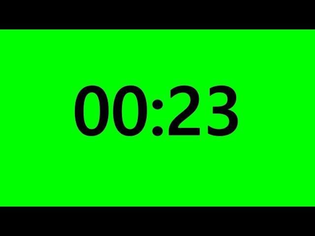 60 seconds timer green screen | COPYRIGHT FREE