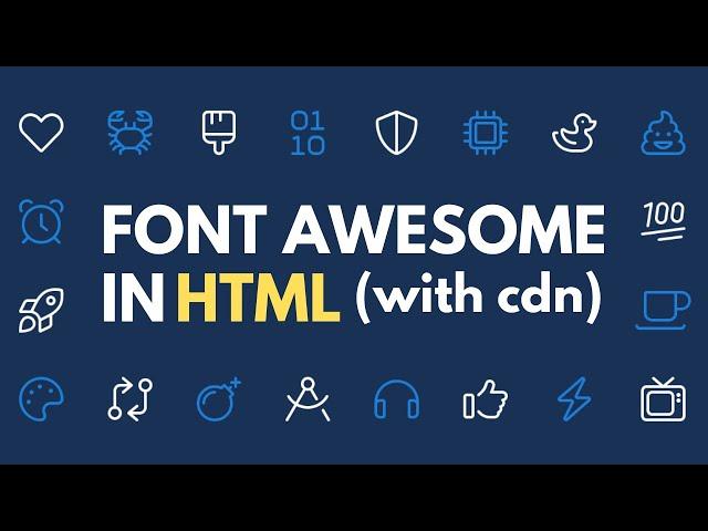 How to Use Font Awesome Icons using CDN in your HTML Website (2024)