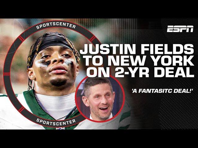  BREAKING  Justin Fields signs 2-yr/$40M deal with New York Jets | SportsCenter