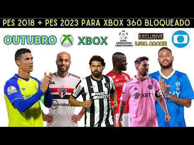 PES 2018 + PES 2023  XBOX 360 BLOQUEADO VIDEO COMO JOGAR  ANDERSON GAMER