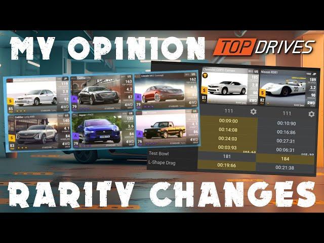 My Opinion on the upcoming Top Drives Rarity Changes and RQ Rebalancing