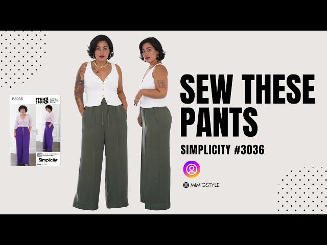 SEW WITH ME! SIMPLICITY #3036