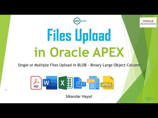 How to upload and download the file(s) in Oracle APEX File(s) using BLOB Datatype