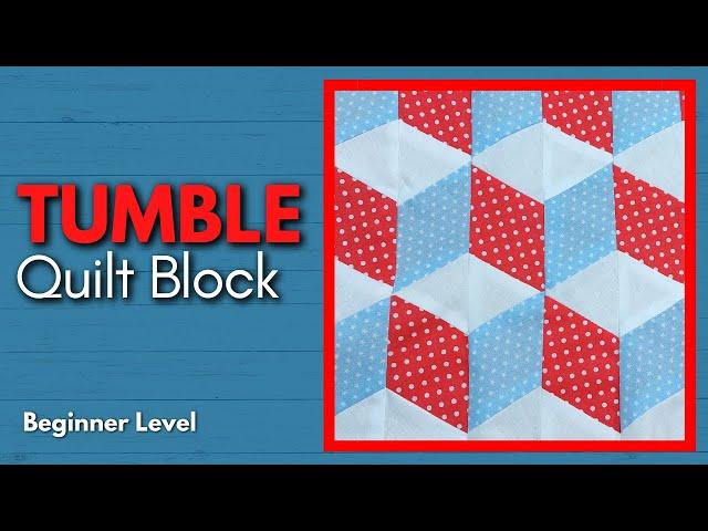 Quick & Easy Tumbling Quilt Block Wiith NO Y Seams | Easy Quilt Block Tutorial