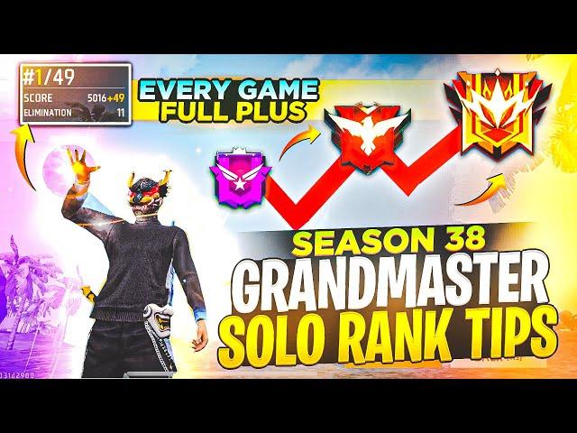 Season 38 Solo Grandmaster Rank Push Tips And Tricks | How To Win Every Solo Ranked Game In FF
