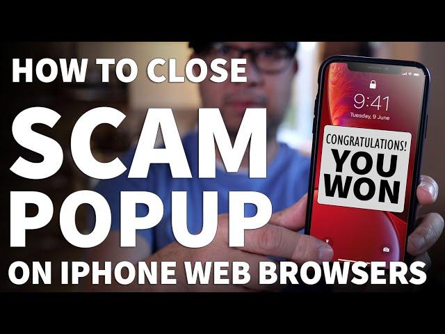 iPhone Congratulations You Won Popup Won't Close - How to Stop You Won Message on iPhone Web Browser