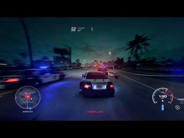 NFS Heat (2019) Heat 1-11 Police Chase (Night) (HARD +)