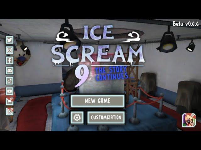 Ice Scream 9 Main Menu & Gameplay!! (Fanmade)