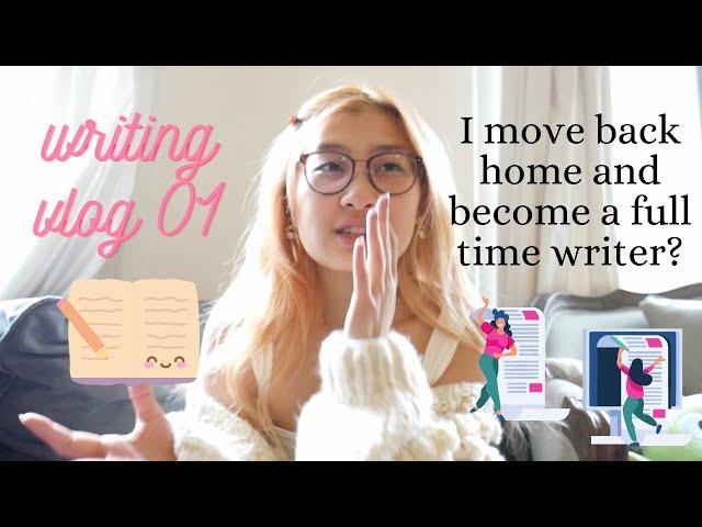 Writing Vlog #1: Moved home to write full time + new book??? | #authortube