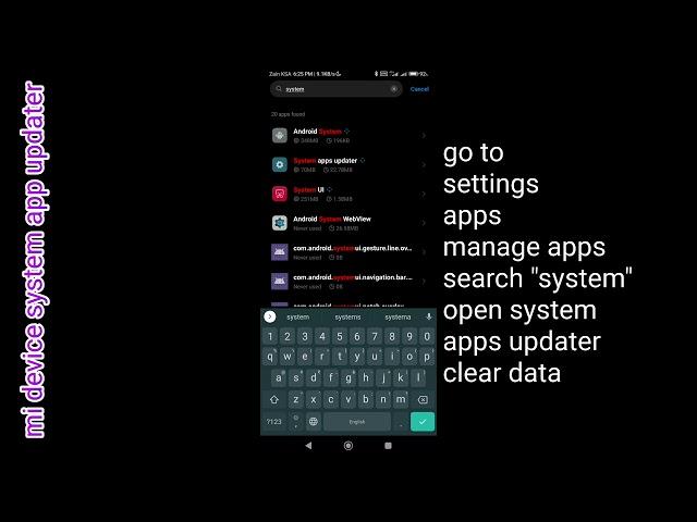 Xiaomi device system apps updater ignored app cannot update, notification not showing again fix