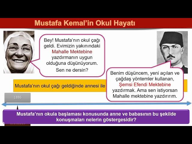 8.Sınıf - Sosyal Bilgiler - Mustafa Kemal'in Çocukluğu ve Öğrenim Hayatı