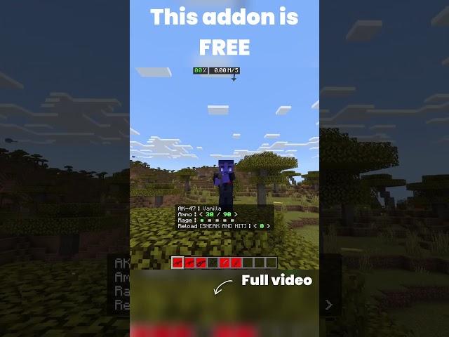 Free 3D Gun Addon (Minecraft Bedrock)  #minecraft #gaming  #addon #addons