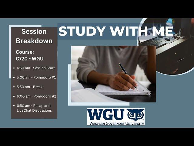 Live Study w/ Me | 2 Hours POMODORO Method | WGU - C720 #wgu #C720 #supplychainmanagement