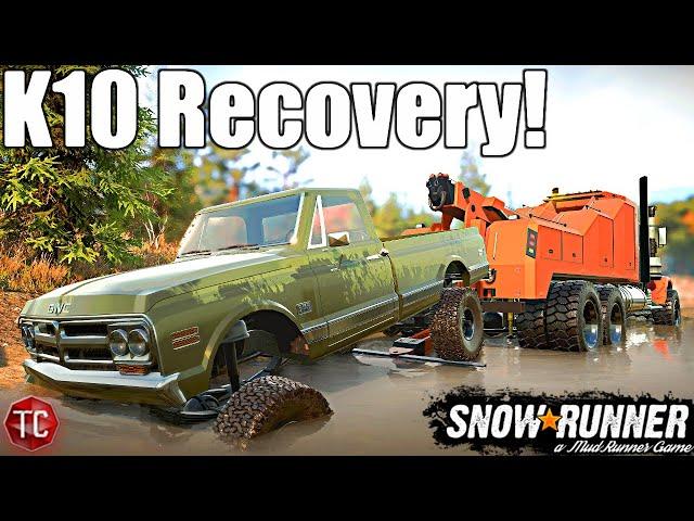 SnowRunner: Recovering a Stranded K10! Towing & Recovery RP! (NEW Console Mod)