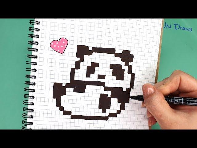 Рисуем ПАНДУ Рисунки По Клеточкам ПАНДА КАК НАРИСОВАТЬ Panda PIXEL ART