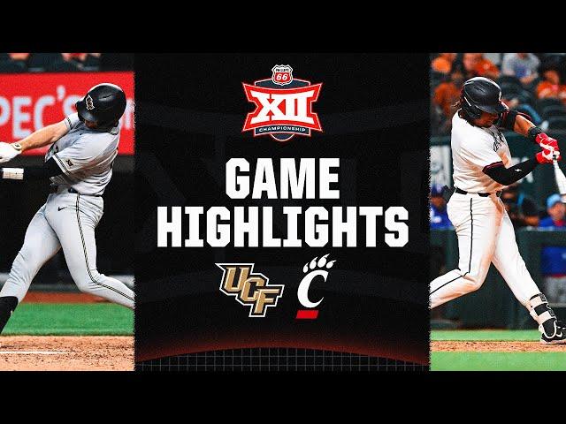 UCF vs. Cincinnati | 2024 Phillips 66 Big 12 Baseball Championship Highlights | May 21, 2024