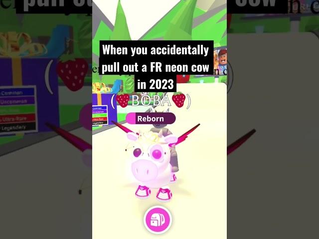 When you have a neon cow in adopt me 2023 #funny #adoptme